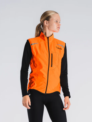 womens S1 run vest orange