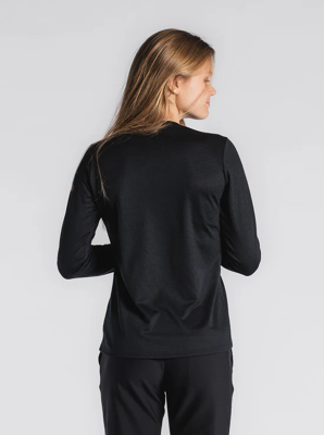 Fusion womens technical merino 150 black longsleeve