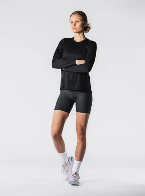 Fusion womens technical merino 150 black longsleeve