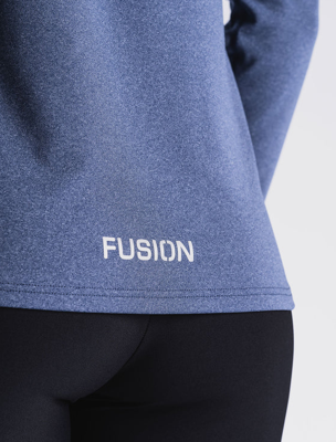 Fusion womens C3 zip neck night blue