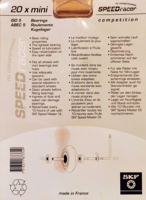 SKF Abec 5 mini lagerset (688) 20 stuks (inclusief high speed grease)