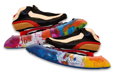 Schaatshoes Painting kobalt