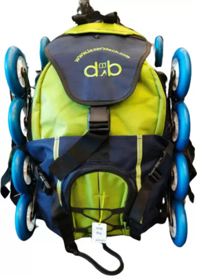 backpack dark blue/fluor yellow
