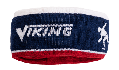 Viking hoofdband-muts blauw/rood/wit