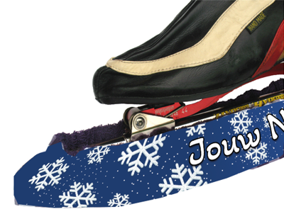Schaatshoes IJskristallen navyblue