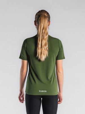 Fusion womens Run t-shirt green