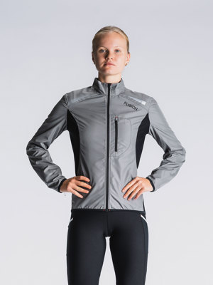 womens S1 run jacket grey