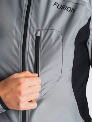 Fusion womens S1 run jacket grey