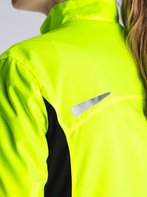 Fusion womens S1 run jacket yellow