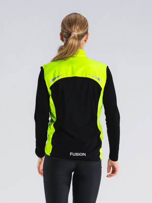 Fusion womens S1 run vest yellow/black