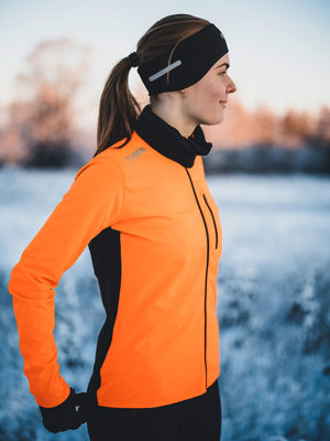Fusion womens S2 run jacket orange
