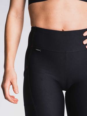 Fusion womens short training tights super black
