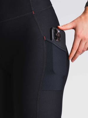 Fusion womens short training tights super black