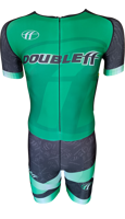 DoubleFF green inline skate suit
