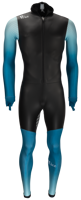 rubber speed suit power x teal blue
