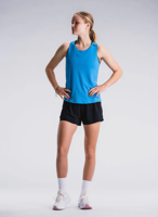 Fusion women Run singlet  surf blue
