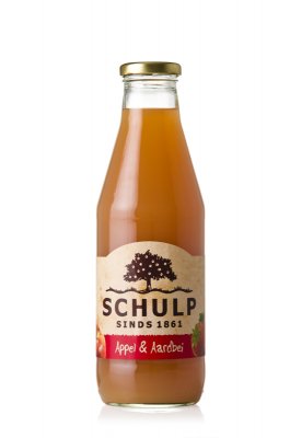 Appel-Aardbeisap Schulp(750 ml)