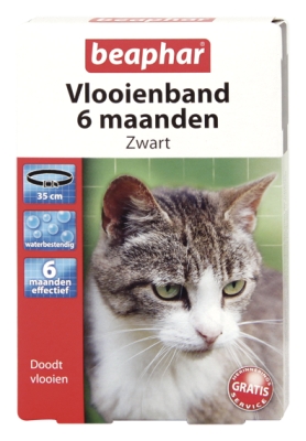 Vlooienband kat zwart