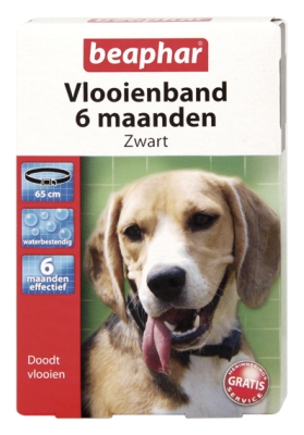 Vlooienband hond zwart