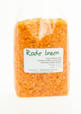 Rode linzen (500 gram)