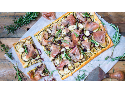 Recept: Plaattaart met courgette