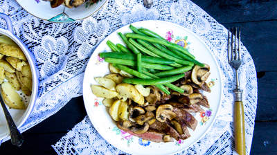 Recept: Sperzieboontjes met biefstuk