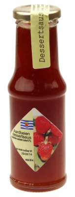 Aardbeien dessertsaus