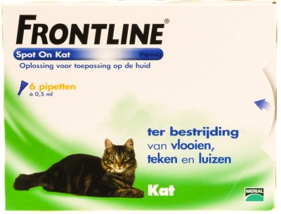 Frontline Spot on kat 6 stuks