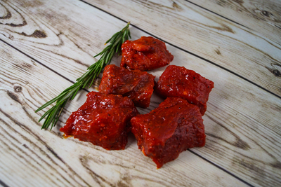 Biefstukpuntjes gemarineerd (groene marinade)