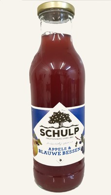 Appel-Blauwebes sap Schulp (750 ml)